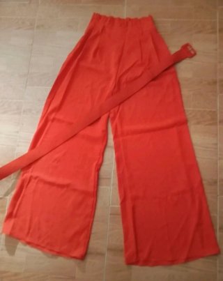 Pantalón ancho "Pata elefante" con cinturón! NUEVO