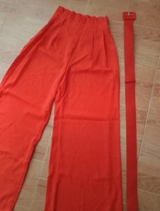 Pantalón ancho "Pata elefante" con cinturón! NUEVO
