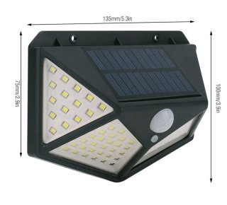 2 Faretti Da Esterno Ad Energia Solare Con 100 Led