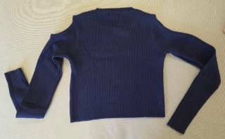 Top Brookville azul marino manga larga