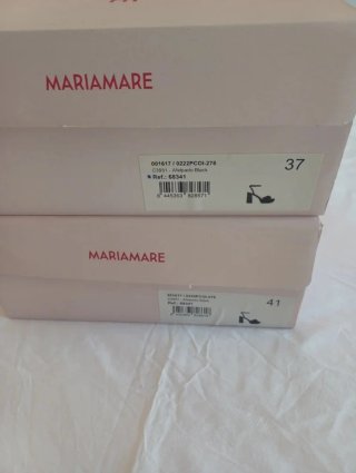 Sandalias Mariamare tacón negras tallas 37 y 41.