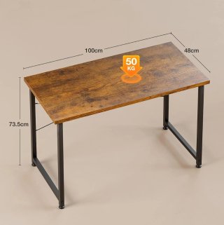 Escritorio madera y metal 100x48cm