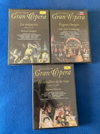 Lote 3 DVDs Gran Ópera: Wagner, Tchaikovsky, Strau