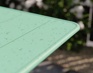 Mesa exterior plegable aguamarina