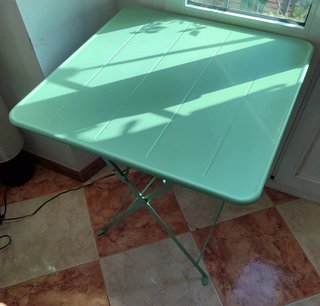 Mesa exterior plegable aguamarina