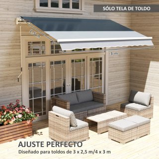 Techo Toldo Repuesto 2,8x2,5m Gris