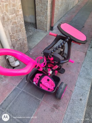 Triciclo Bebe Carrito Paseo Rosa