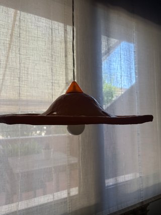Lámpara infantil artesana naranja