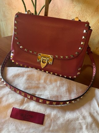 Borsa Valentino Garavani Rockstud Rossa