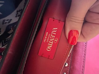 Borsa Valentino Garavani Rockstud Rossa