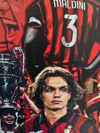 Quadro Paolo Maldini 40x60 Cm