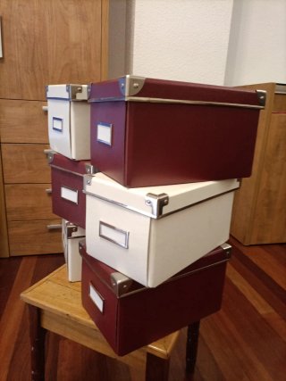 6 Cajas de cartón duro rectangular