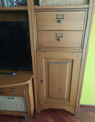 Mueble de salón de pino macizo