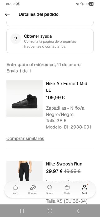 Nike Air Force 1 Mid Talla 38.5 Originales