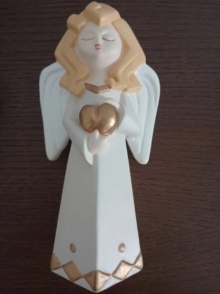 Angelo Custode ceramica Egan Originale Nuovo