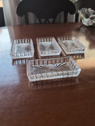 Set 4 Cuencos Rectangulares de cristal