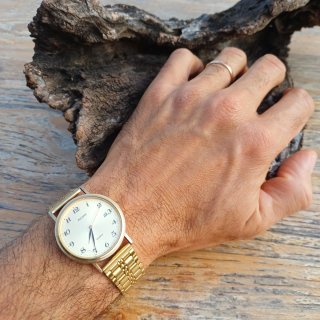 Reloj Pulsar Dorado Cuarzo