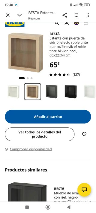 Vitrina Ikea Besta Madera y Cristal.perfecto estad