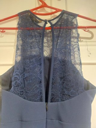 Vestido ceremonia Roberto Cavalli azul T.36