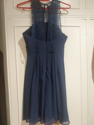 Vestido ceremonia Roberto Cavalli azul T.36