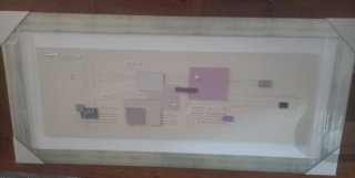 Cuadro moderno beige y morado sin estrenar