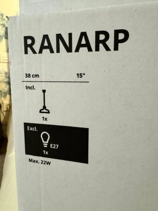 1 Lámpara colgantes IKEA RANARP