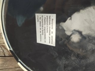 Olla cerámica negra apta horno