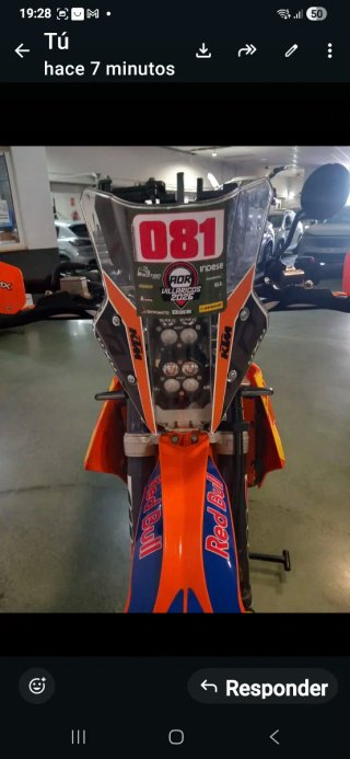 KTM Enduro Moto Naranja/Blanca