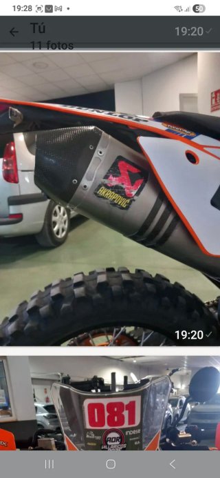 KTM Enduro Moto Naranja/Blanca