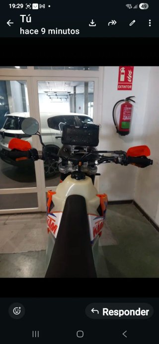 KTM Enduro Moto Naranja/Blanca