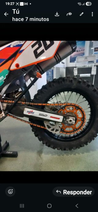KTM Enduro Moto Naranja/Blanca