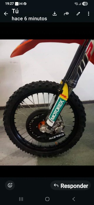 KTM Enduro Moto Naranja/Blanca