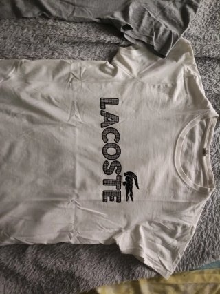 Camisetas Lacoste Grises y Blancas