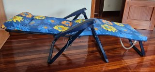 Tumbona plegable acolchada floral