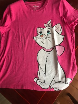 Camiseta Disney Marie Gato Rosa Talla M