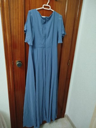 Vestido Ever-Pretty azul con detalles plateados