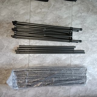 Mesa plegable camping metal gris