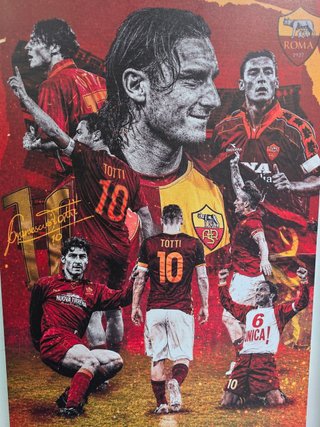 Quadro Francesco Totti 40x60 cm