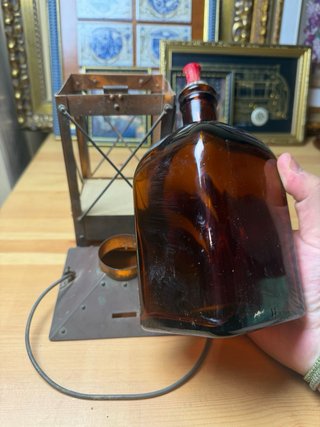 Farola decantador Whisky vidrio ámbar vintage