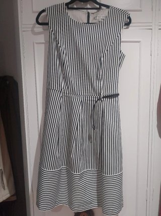 Vestido Roberto Torretta Rayas Talla L