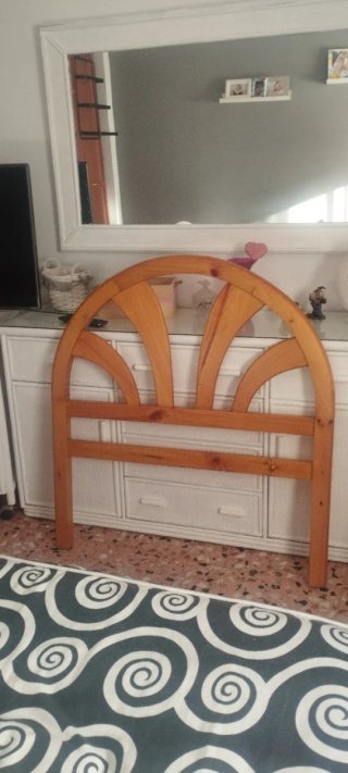 Cabecero pino cama 90