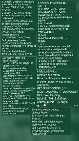 Libros varios.Precios y datos en última foto.LEER!
