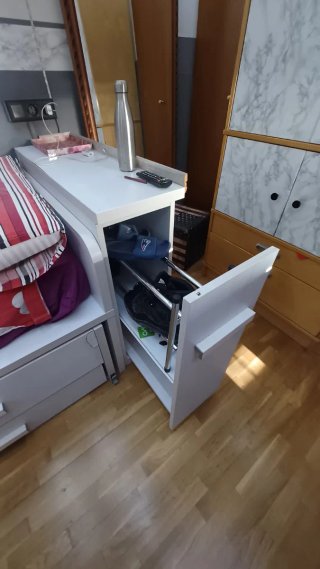 Cama nido con zapatero