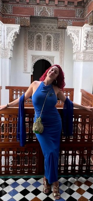 Vestido Pull&Bear azul largo