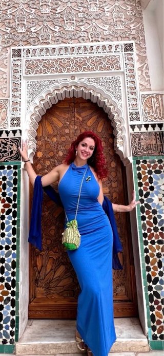 Vestido Pull&Bear azul largo