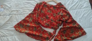 Blusa kimono estampada multicolor