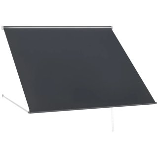 Toldo Retráctil Exterior Aluminio Negro