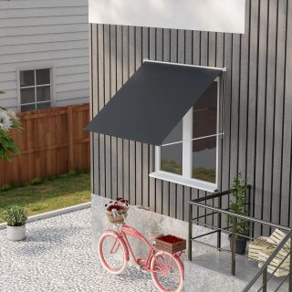 Toldo Retráctil Exterior Aluminio Negro