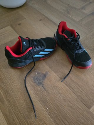 Zapatillas Adidas Padel Negras Rojas 37 1/3