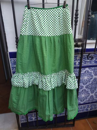 Falda flamenca romería lunares